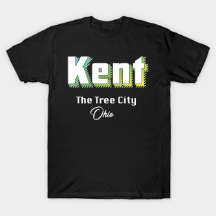 Kent Ohio Yellow Text T-Shirt
